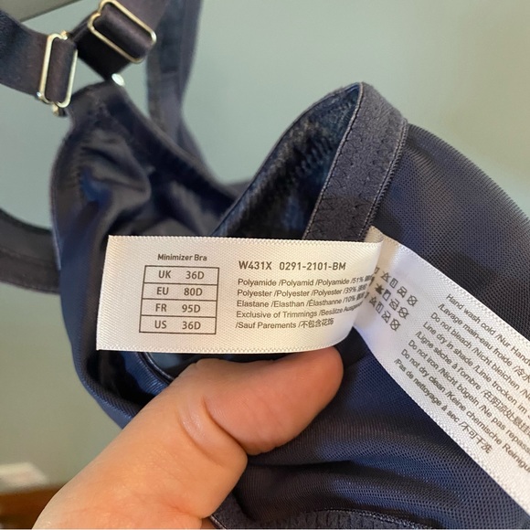 NWOT- Delimira Women's Front Closure Racerback Underwire Bra- SZ 36D - Picture 5 of 5